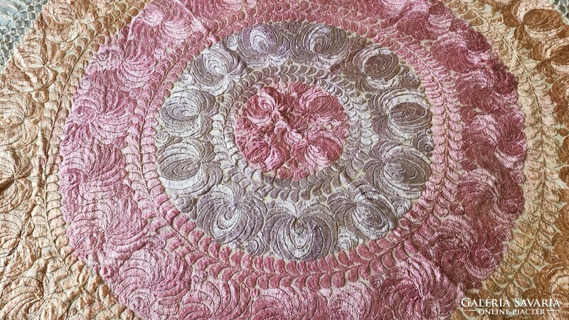 Secession old matyó tablecloth silk embroidered 1918 mezőkövsd