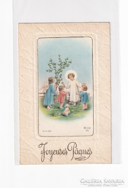 K:146 antique Christmas postcard religious 1940