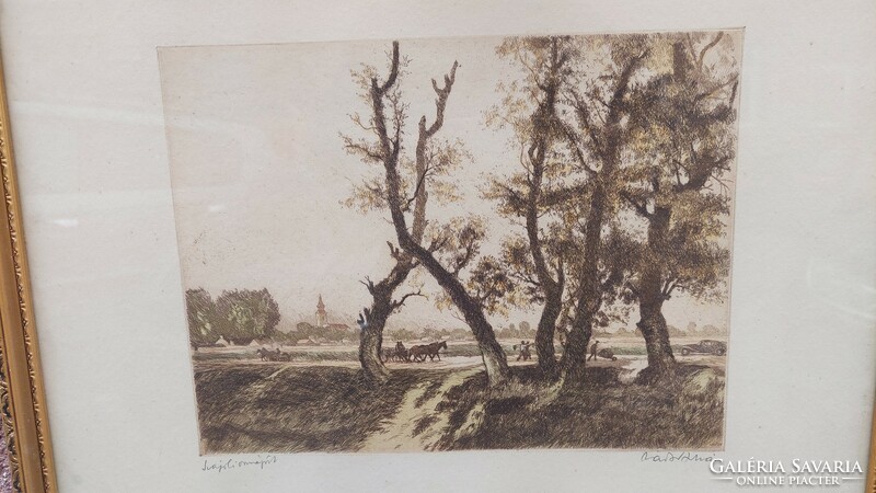 Marked etching landscape