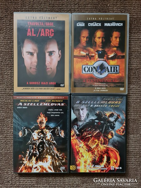 Nicholas cage movie pack, fake/face, con air, ghost rider, dvd