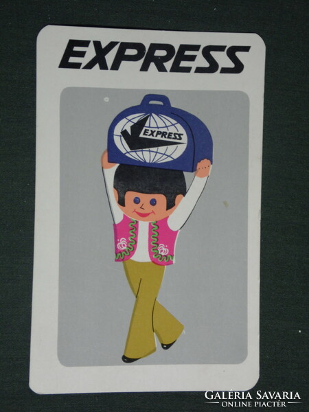 Card calendar, express travel agency, graphic designer, advertising figure, 1971, (1)