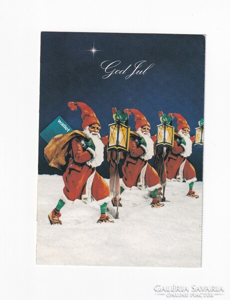 T:00 Santa postcard wallet advertising sheet