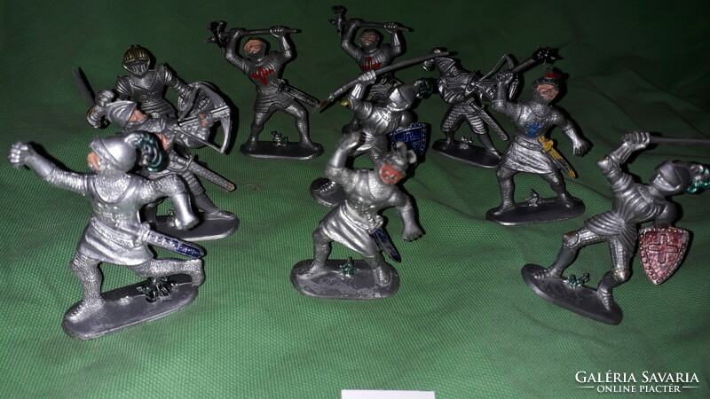 1972. Old silver armored knights plastic toy soldiers - Jean Höffler West Germany - according to pictures 4