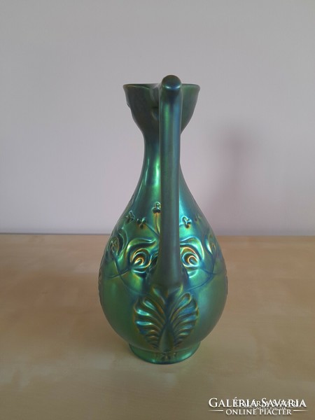 Old Zsolnay eozin glazed porcelain large jug