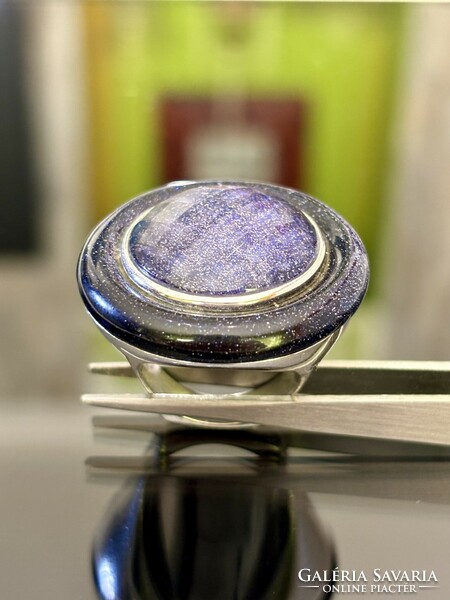 Döbbenetes, Art-deco stílusú tömör ezüst gyűrű