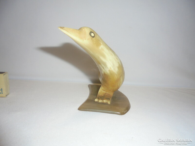 Vintage horned bird figure, ornament