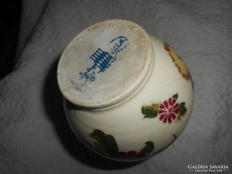 Zsolnay family marked faience jug from the 1800s 15.5 cm