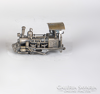 Silver miniature locomotive model