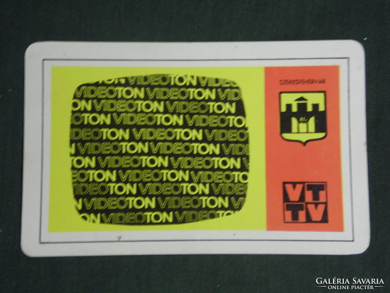 Card calendar, videoton radio television factory, Székesfehérvár, graphic, 1971, (1)