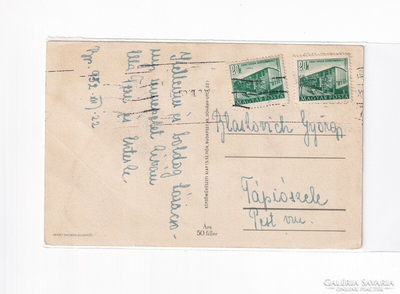 T:08 Télapós képeslap 1952 RITKA! (Rákosi idők 1949-1956)