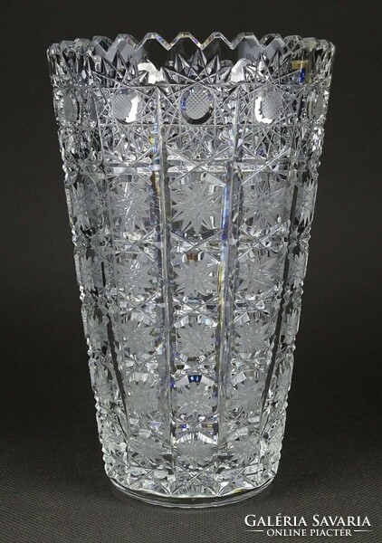 1P292 old marked amphora crystal vase 16 cm