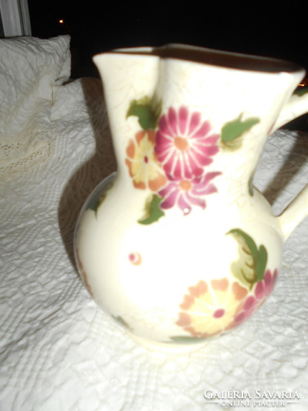 Zsolnay family marked faience jug from the 1800s 15.5 cm