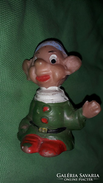 1940 Approx. Painted solid rubber disney - snow white fairy tale - trash dwarf - rare figure 7 cm according to the pictures