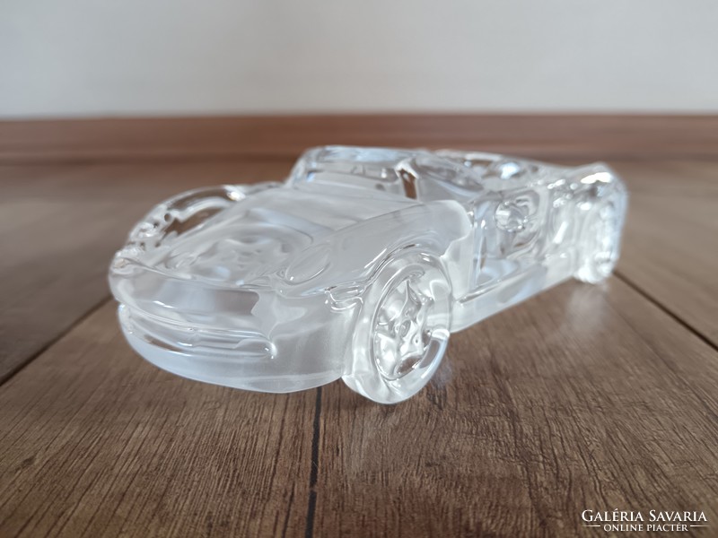 Old crystal glass porsche boxster daum france