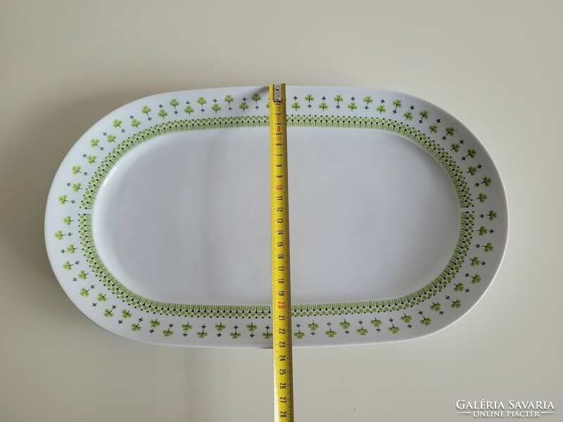 Old Great Plains porcelain bowl 39.5 cm retro large size parsley clover pattern roast tray