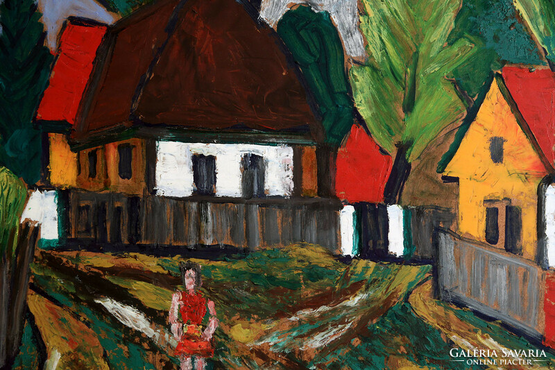 Zoltán Klie (1897-1992) jenny | Zzennyei art gallery street view landscape Bezerédy Castle artist colony