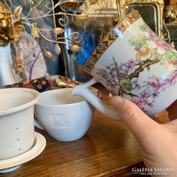 Special multi-functional tea set, old hand-painted Chinese beaked drinking mug tea mug jug!