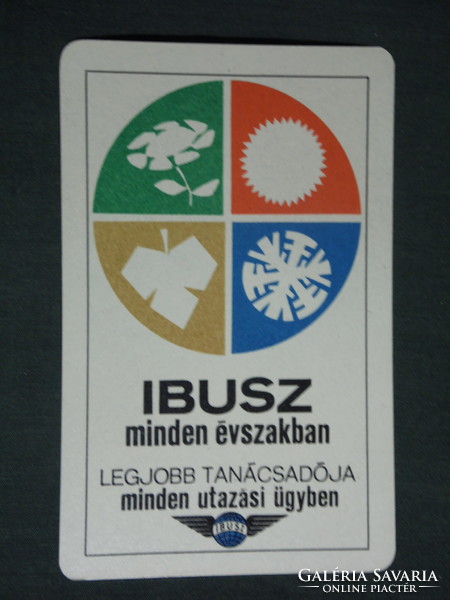 Kártyanaptár, IBUSZ utazási iroda, 1970 ,  (1)