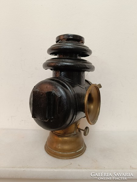 Antique railway bacter petroleum harbor ship lamp iron brass 339 8022