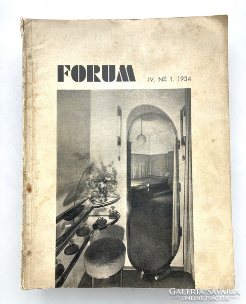 Forum. Modernist art, architecture and construction magazine 1934. Issue 1, - collector's rarity