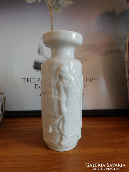 Zsolnay ritka szocreál váza - kohászok 20 cm