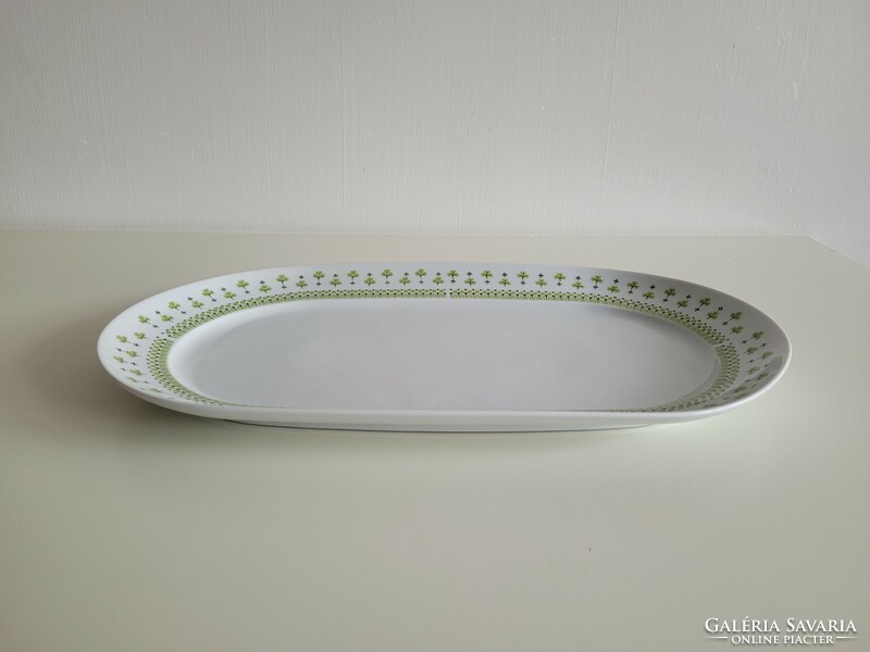 Old Great Plains porcelain bowl 39.5 cm retro large size parsley clover pattern roast tray