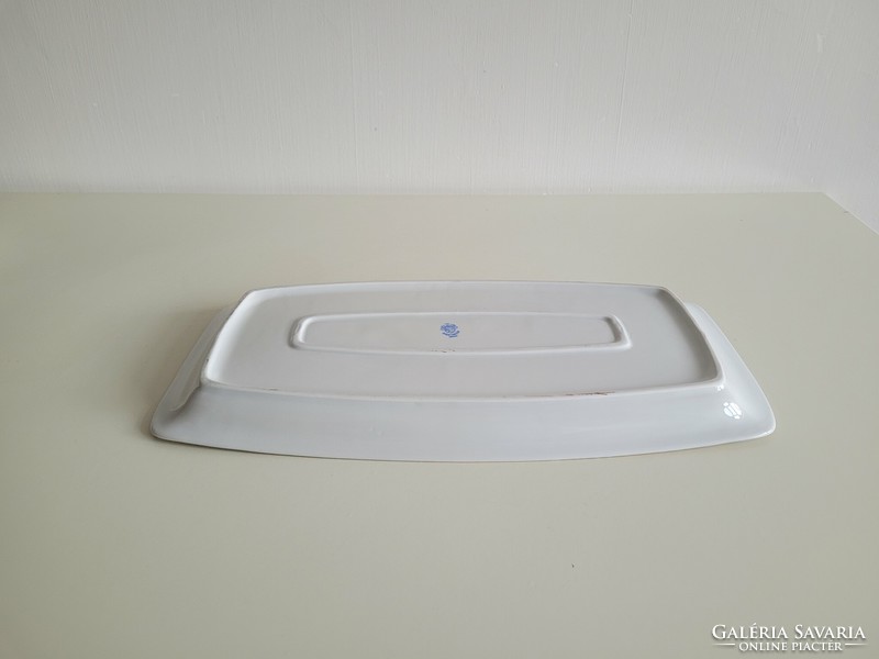 Old retro 36 cm lowland porcelain bowl serving tray with vegetable pattern