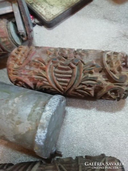 Antique decorative paint rollers in the condition shown in the pictures