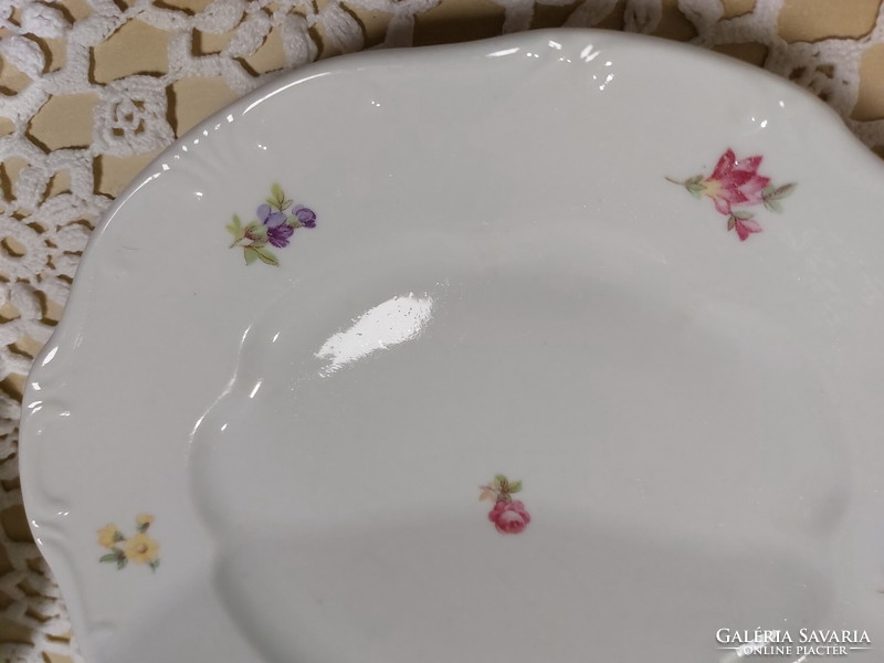 Zsolnay beautiful, rare flat plate with flowers, 2 pcs