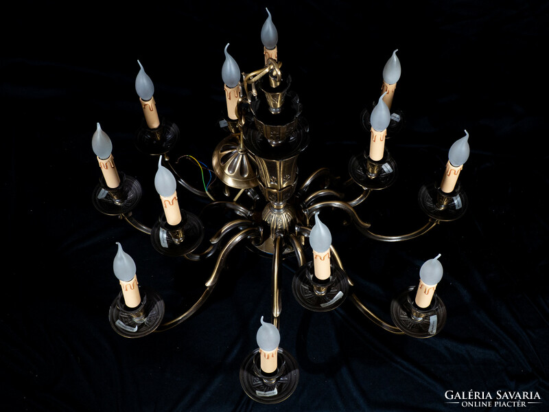 12-arm Italian chandelier by Possoni illuminazione
