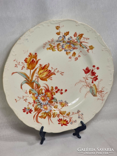 Collection cauldon 'albin denk porcelain plate, sticker with flower decor, around the middle of the 20th Century.
