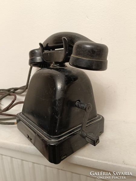 Antique vinyl metal desk telephone set 1930s 262 7948