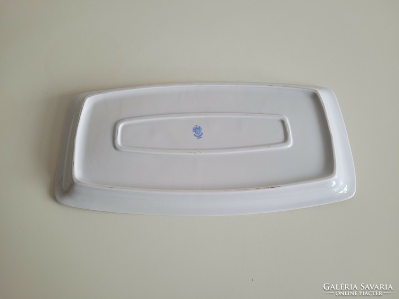 Old retro 36 cm lowland porcelain bowl serving tray with vegetable pattern