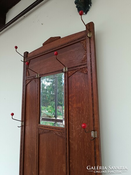 Antique art deco mirror dress hanging umbrella durable wood hall wall 420 8106