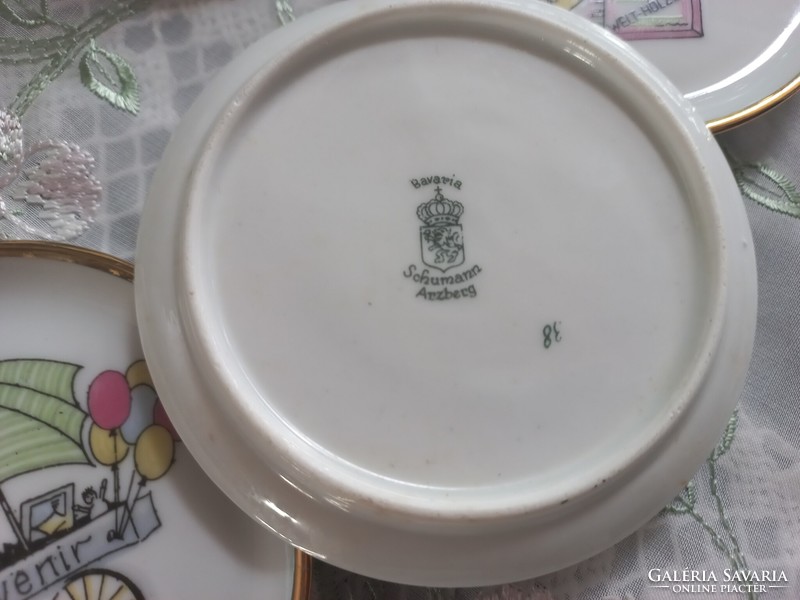 Special bowl, offering Schumann arzberg 6 pieces, with graphic drawings