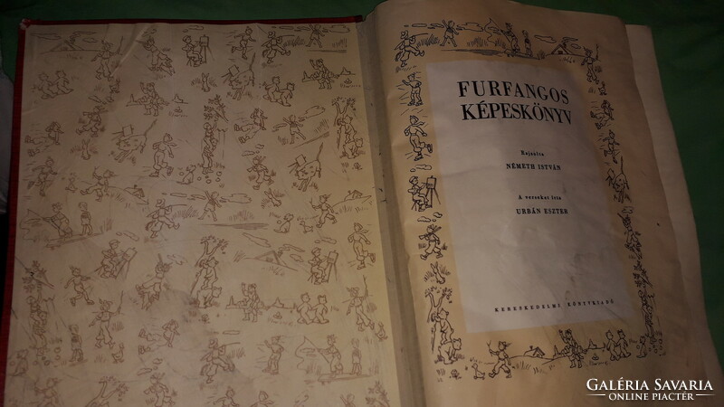 1954.Antik Urbán Eszter -  Furfangos képeskönyv mese könyv a képek szerint Kereskedelmi Könyvkiadó
