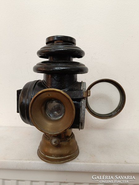 Antique railway bacter petroleum harbor ship lamp iron brass 339 8022