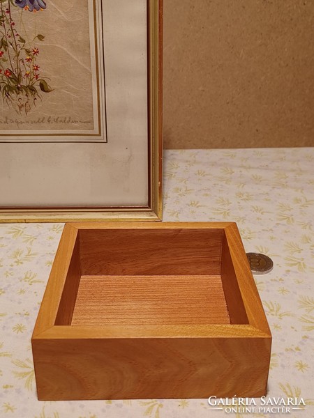 Unique Swedish wooden box with knotted willow roof - marked