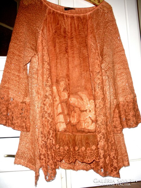 Silk pullover tunic, for spring