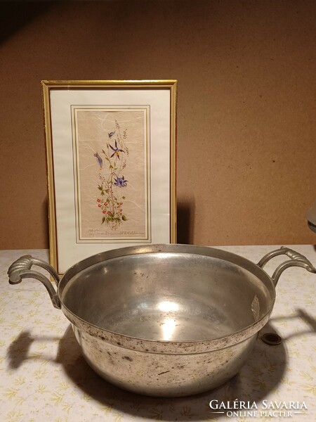 Old English xix. Century pewter bowl marked