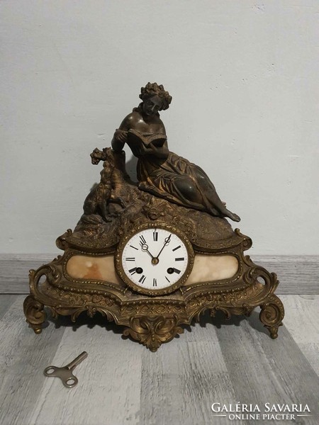 Very nice, rare antique French 19th century mantel clock