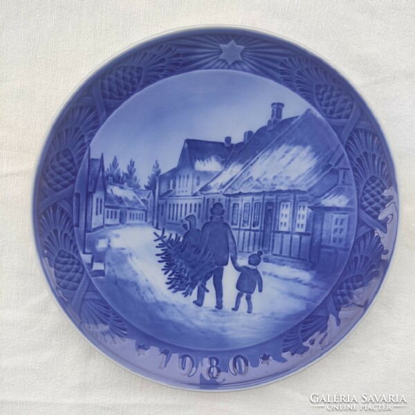 Royal Copenhagen Christmas Plate / Karácsonyi tányér, a Dán Királyi Porcelángyár terméke, 1980