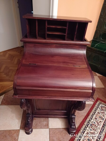 Mahogany secretary, women's desk with hidden file holder