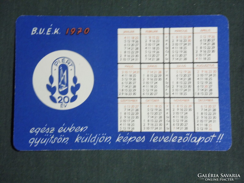Card calendar, 20-year-old Piért paper stationery company, graphic designer 1970, (1)