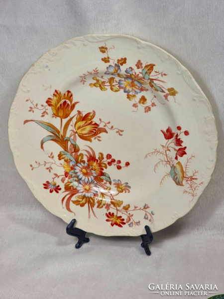 Collection cauldon 'albin denk porcelain plate, sticker with flower decor, around the middle of the 20th Century.