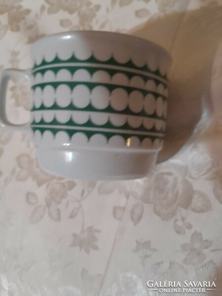 Zsolnay teas cup with green pattern