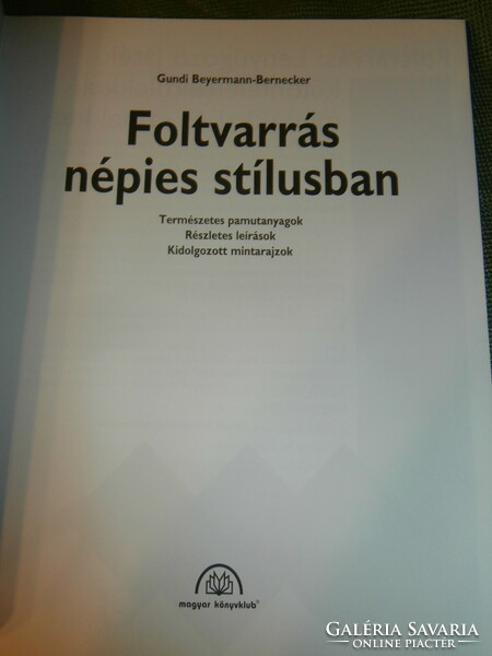 Foltvarrás népies stílusban- könyv kreatívoknak