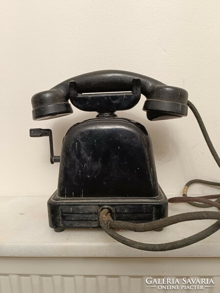 Antique vinyl metal desk telephone set 1930s 262 7948