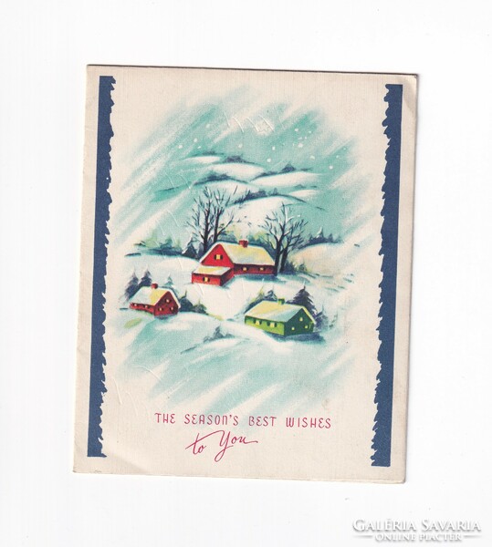 K:153 Karácsonyi  széinyitható boríték képeslap képeslap