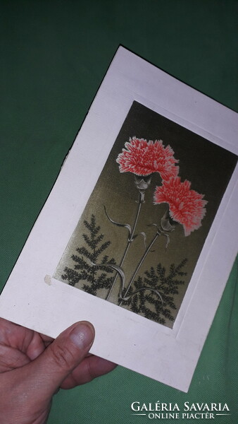 Old picture gallery silk screen window artist decorative telegram carnations postcard a/5 according to the pictures 2.